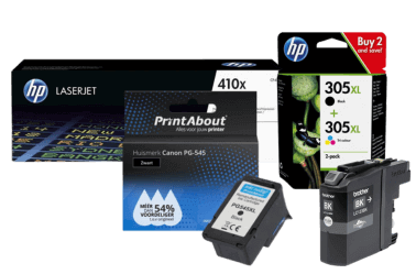 collezione di cartucce e toner