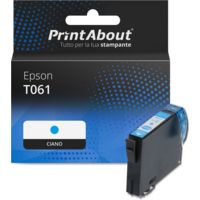Cartuccia compatibile Epson T061 (C13T061240) - Ciano
