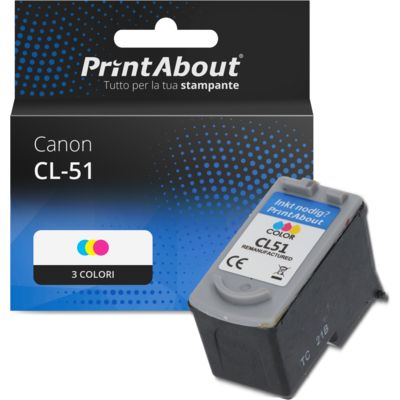 Cartuccia compatibile Canon CL-51 - 3 colori Alta capacità