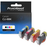 Cartuccia compatibile Canon CLI-8BK - 4 colori Multipack