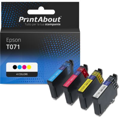 Cartuccia compatibile Epson T071 (C13T071540) - 4 colori Multipack