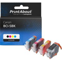 Cartuccia compatibile Canon BCI-5BK - 4 colori Multipack