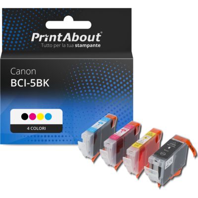 Cartuccia compatibile Canon BCI-5BK - 4 colori Multipack