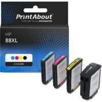 Cartuccia compatibile HP 88XL (C9396AE) - 4 colori Alta capacità Multipack