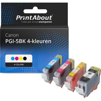 Cartuccia compatibile Canon PGI-5BK 4-kleuren - 4 colori Multipack