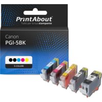 Cartuccia compatibile Canon PGI-5BK - 5 colori Multipack