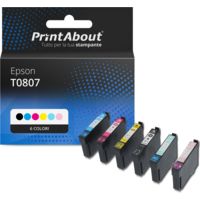 Cartuccia compatibile Epson T0807 - 6 colori Multipack