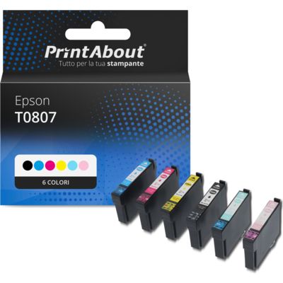 Cartuccia compatibile Epson T0807 - 6 colori Multipack