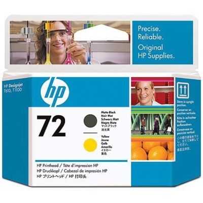 Testina di stampa HP 72 (C9384A) - Nero opaco + giallo