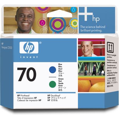 Cartuccia stampante HP 70 (C9408A) - Blu + verde