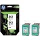 Cartuccia HP 343 (CB332EE) - 2x 3 colori Multipack
