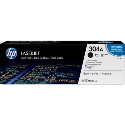 Toner HP 304A (CC530AD) - 2x Nero Multipack