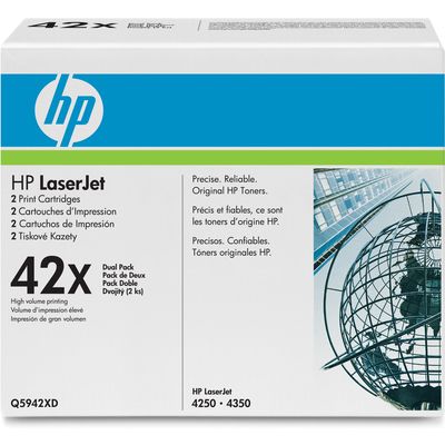 Toner HP 42X (Q5942XD) - 2x Nero Alta capacità Multipack