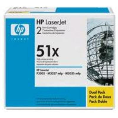 Toner HP 51X (Q7551XD) - 2x Nero Alta capacità Multipack