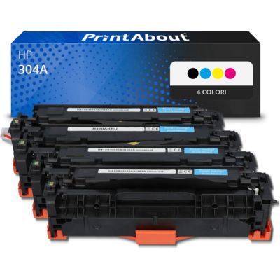 Toner compatibile HP 304A (CC530A) - 4 colori Multipack