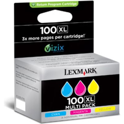 Cartuccia stampante Lexmark 14N0850 (100XL) - 3 colori Alta capacità Multipack