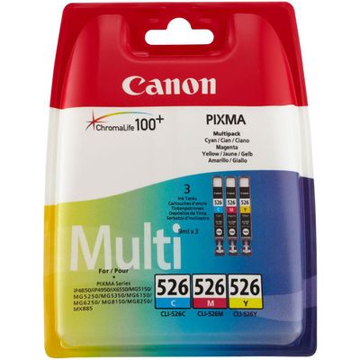 Cartuccia stampante Canon CLI-526C/M/Y - 3 colori Multipack