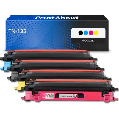 Toner compatibile Brother TN-135 - 4 colori Alta capacità Multipack