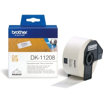 Etichetta Brother DK-11208 - Nero su bianco (38 mm x 90 mm)