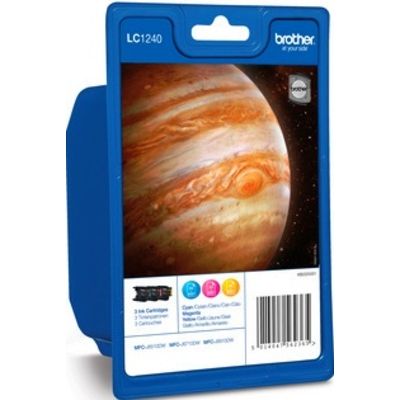 Cartuccia stampante Brother LC-1240RBWBP - 3 colori Multipack