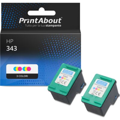 Cartuccia compatibile HP 343 (C8766EE) - 3 colori Multipack