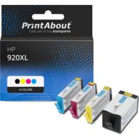 Cartuccia compatibile HP 920XL (C2N92AE) - 4 colori Alta capacità Multipack