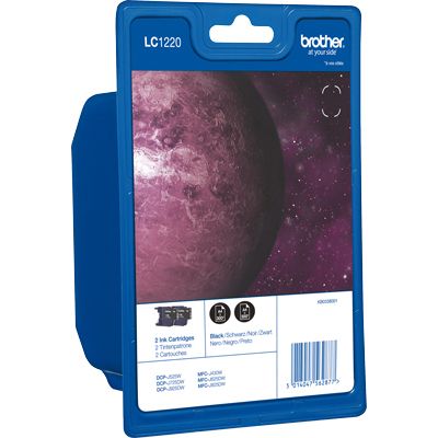 Cartuccia Brother LC-1220BKBP2 - 2x Nero Multipack