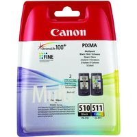 Cartuccia stampante Canon PG-510 / CL-511 - Nero + 3 colori Multipack