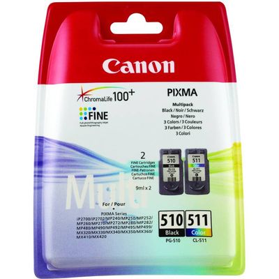Cartuccia stampante Canon PG-510 / CL-511 - Nero + 3 colori Multipack