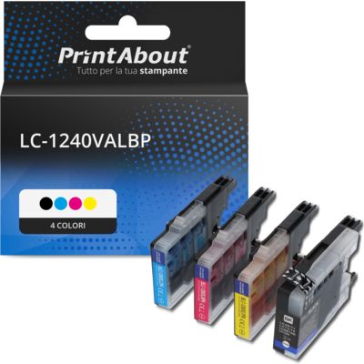 Cartuccia compatibile Brother LC-1240VALBP - 4 colori Multipack