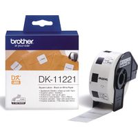 Etichetta Brother DK-11221 - Nero su bianco (23 mm x 23 mm)
