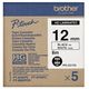 Nastro Brother HGe-231v5 - Nero su bianco (12 mm)