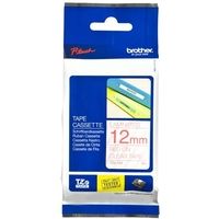 Nastro Brother TZe-132 - Rosso su trasparente (12 mm)
