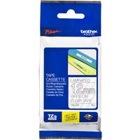 Nastro Brother TZe-135 - Bianco su trasparente (12 mm)