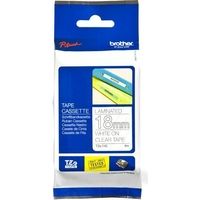 Nastro Brother TZe-145 - Bianco su trasparente (18 mm)