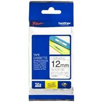 Nastro Brother TZe-M31 - Nero su trasparente (12 mm)