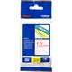 Nastro Brother TZe-232 - Rosso su bianco (12 mm)