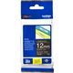 Nastro Brother TZe-335 - Bianco su nero (12 mm)