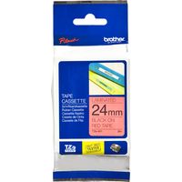 Nastro Brother TZe-451 - Nero su rosso (24 mm x 24 mm)