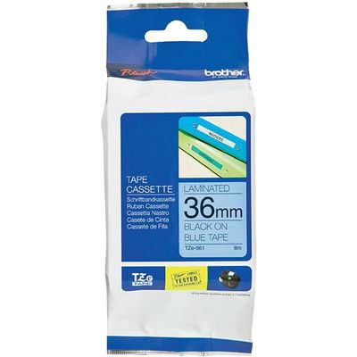 Nastro Brother TZe-561 - Nero su blu (36 mm)