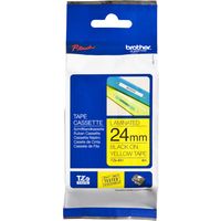 Nastro Brother TZe-651 - Nero su giallo (24 mm x 24 mm)
