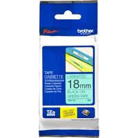 Nastro Brother TZe-741 - Nero su verde (18 mm)