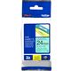 Nastro Brother TZe-751 - Nero su verde (24 mm x 24 mm)