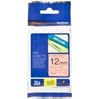 Nastro Brother TZe-B31 - Nero su arancione (12 mm)