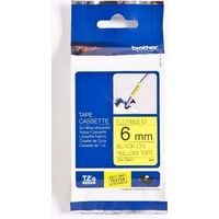 Nastro Brother TZe-FX611 - Nero su giallo (6 mm)