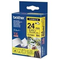 Nastro Brother TZe-FX651 - Nero su giallo (24 mm x 24 mm)