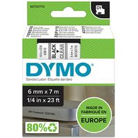 Nastro Dymo 43610 (S0720770) - Nero su trasparente (6 mm)