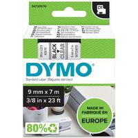 Nastro Dymo 40910 (S0720670) - Nero su trasparente (9 mm)
