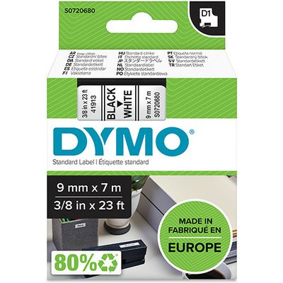 Nastro Dymo 40913 (S0720680) - Nero su bianco (9 mm)