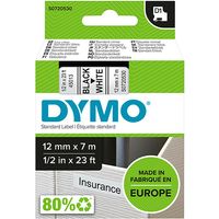 Nastro Dymo 45013 (S0720530) - Nero su bianco (12 mm)
